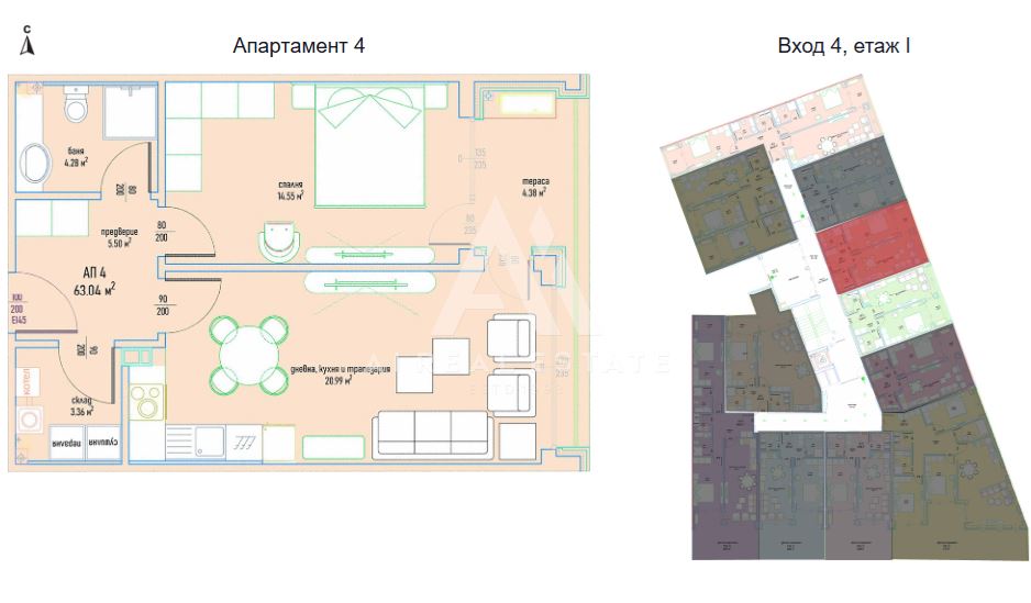Двустаен апартамент в луксозен жилищен комплекс в Малинова долина вх.4 ап.4 - 0