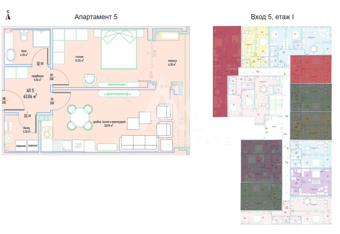 Двустаен апартамент в луксозен жилищен комплекс в Малинова долина вх.5 ап.5 - 0
