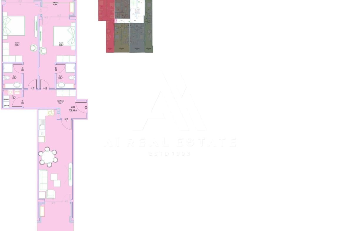 Тристаен апартамент в луксозен жилищен комплекс с двор в Малинова долина вх.3 ап.4 - 0