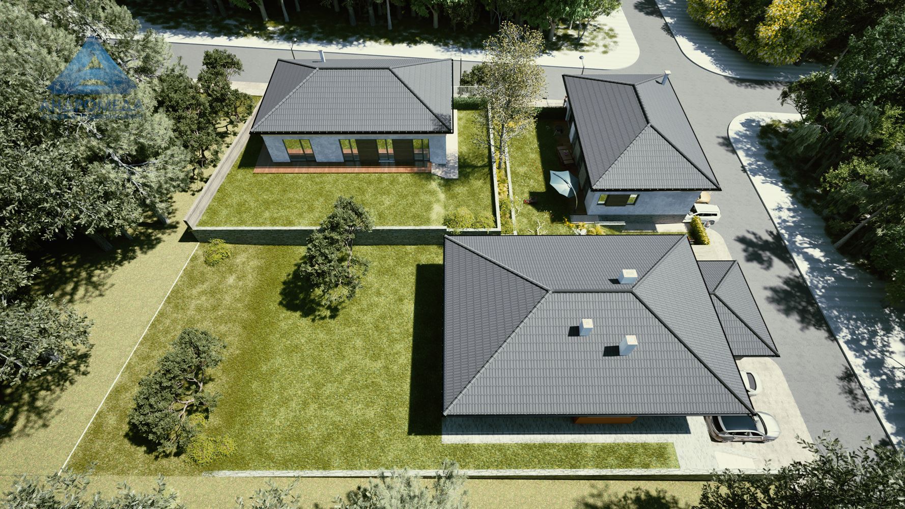 Нова къща с двоен гараж и двор гр.Плевен, ул.Трите бора - АКТ 14 ! - 0