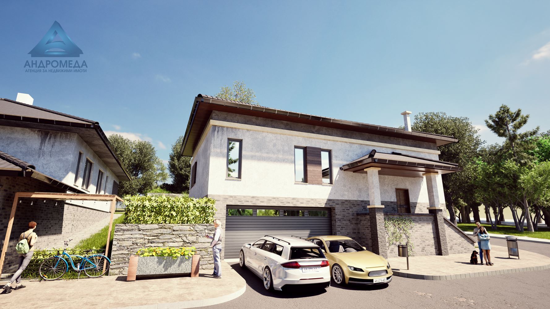 Нова къща с двоен гараж и двор гр.Плевен, ул.Трите бора - АКТ 14 ! - 0