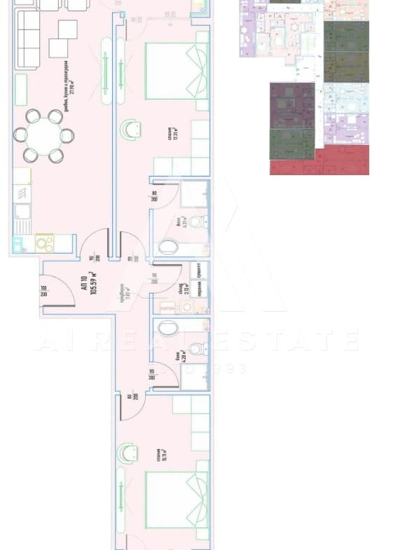 Тристаен апартамент в луксозен жилищен комплекс в Малинова долина вх.5 ап.10 - 0