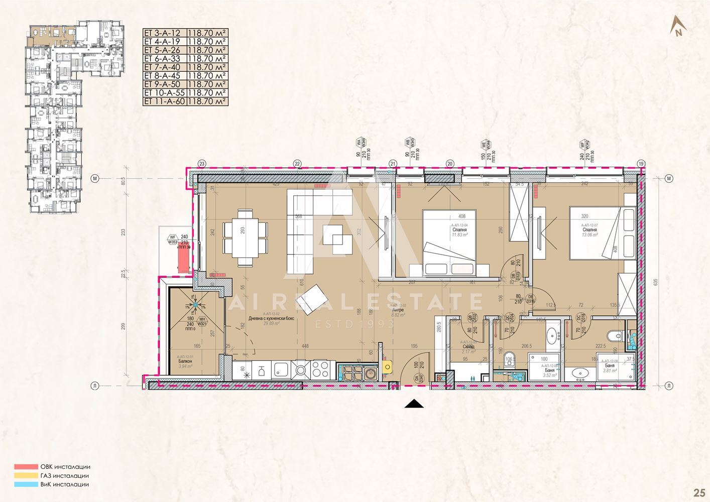 Тристаен апартамент в модерна жилищна сграда с луксозни общи части, гледка към Витоша и богато озеленена паркова среда! - 0