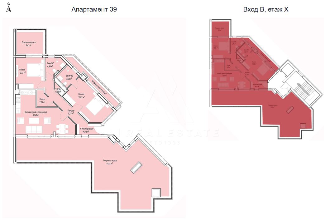 Просторен тристаен апартамент до Бизнес парк София - вх. В ап.В39 - 0