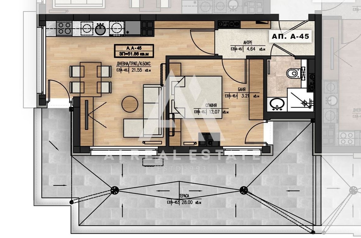 Двустаен апартамент в кв. Младост 1А - 0