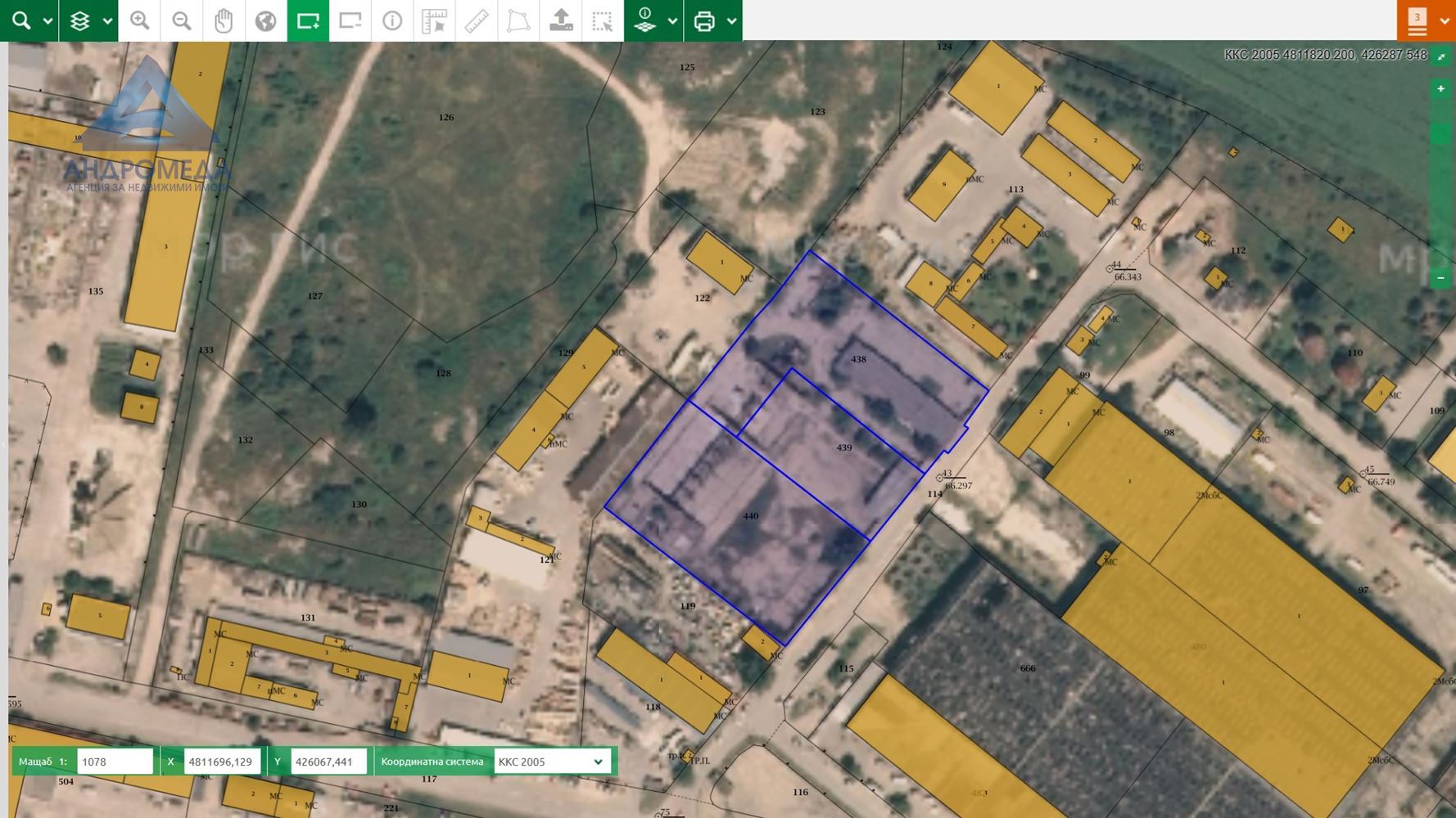 Поземлен имот инд.зона с ПУП ! - 0