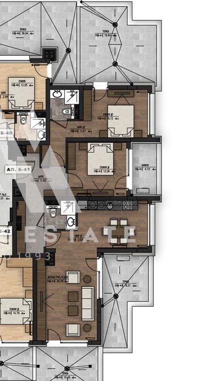 Тристаен апартамент в кв. Младост 1А Б-41 - 0